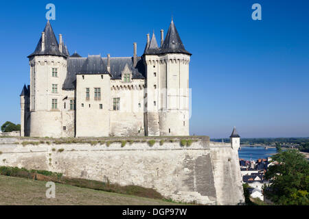 Château de Saumur, Pays de la Loire, dipartimento di Maine et Loire, Francia, Europa Foto Stock