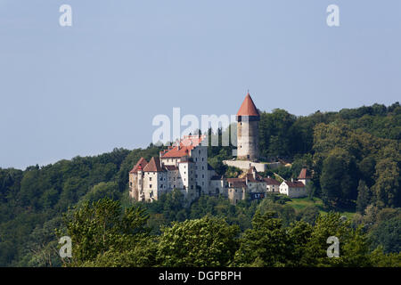 Burg Clam Castle Klam, regione Muehlviertel, Austria superiore, Austria, Europa PublicGround Foto Stock