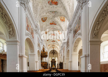 Chiesa collegiata Baumgartenberg Mariae assunta, regione Muehlviertel, Austria superiore, Austria, Europa Foto Stock