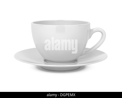 Tazza di caffè isolato su bianco. Foto Stock