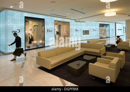 Dior store nella moderna galleria shopping mall a Sowwah Square su Al Maryah isola il nuovo CBD Abu Dhabi Foto Stock