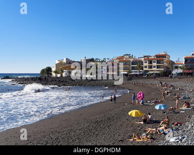 Spiaggia a La Playa, La Playa, Valle Gran Rey, La Gomera, isole Canarie, Spagna Foto Stock