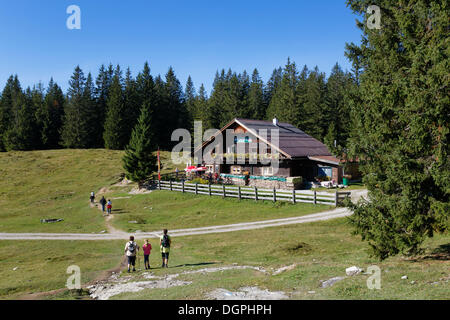 Capanna Huberhuette, Postalm, Postalm, Abtenau, Salzkammergut, Stato di Salisburgo, Austria Foto Stock