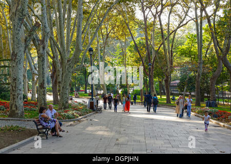 Gülhane-Park, Gülhane Park, Sarayburnu, Istanbul, parte europea, Provincia di Istanbul, Turchia, lato europeo Foto Stock
