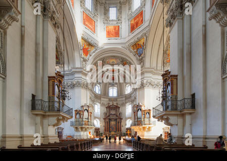 Interno, il Duomo di Salisburgo, dedicato a san Ruperto e San Vergilius, il centro storico di Salisburgo, Stato di Salisburgo, Austria Foto Stock