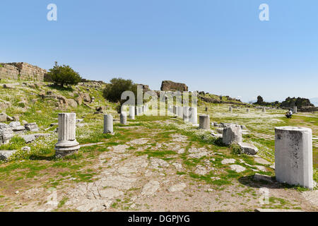 Santuario di Athena, Acropolis, Pergamon, Manisa Provincia, Regione del Mar Egeo, Turchia Foto Stock