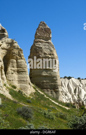 Tuff formazioni rocciose, Cappadocia, Turchia Foto Stock