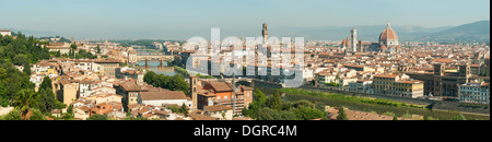 Firenze dal Piazzale Michelangelo Panorama, Toscana, Italia Foto Stock