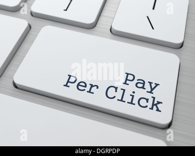 PPC (Pay Per Click) concetto. Foto Stock