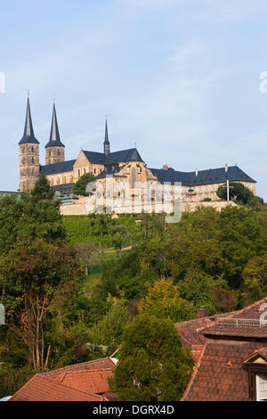 Vista della Cattedrale di Bamberga, Bamberg, Alta Franconia, Franconia, Baviera, PublicGround Foto Stock