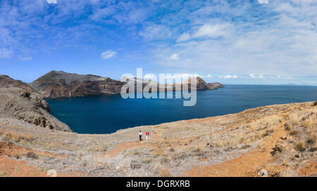 La penisola vulcanica di Ponta de Sao Lourenco, con le sue ripide scogliere, riserva naturale, Funchal, Caniçal, Ilha da Madeira Foto Stock
