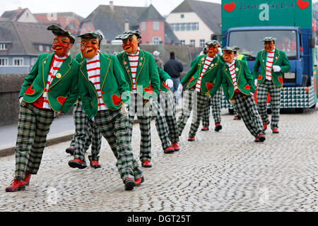 Il carnevale, sfilata di carnevale organizzata dai due locali associazioni di carnevale, Rheinfelden-AG e Rheinfelden-Baden Foto Stock