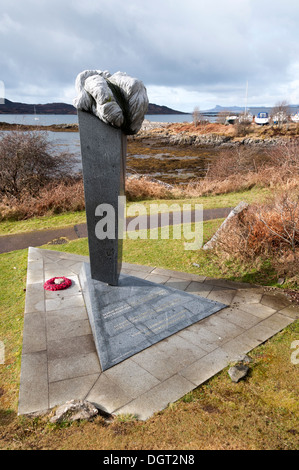 La Repubblica ceca Memorial a Arisaig, Highland, Scotland, Regno Unito. Per commemorare i soldati cecoslovacchi che hanno addestrato qui in 1941-43. Foto Stock