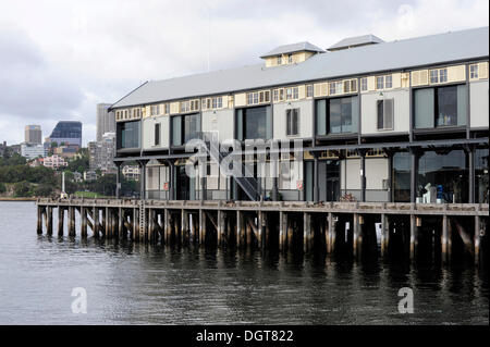 Pier sulla baia di Walsh, Dawes Point, il Porto di Sydney, Sydney, Nuovo Galles del Sud, NSW, Australia Foto Stock