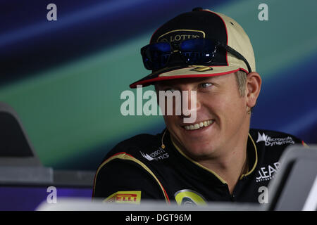 Maggiore noida, India. 24 ott 2013. Kimi Raikkonen (FIN), Team Lotus F1 - Formula1 nel Campionato del Mondo 2013 - Round 16 Indian Grand Prix al Buddh International Circuit, maggiore noida, India. © dpa picture alliance/Alamy Live News Foto Stock