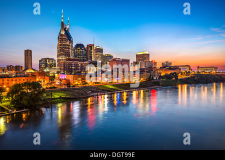 Skyline del centro di Nashville, Tennessee. Foto Stock