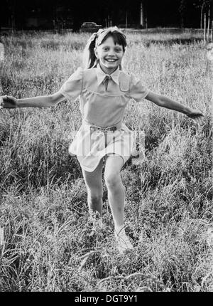 Ragazza giovane, 11 anni, circa 1980 Foto Stock