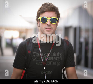 Maggiore noida, India. 24 ott 2013. Fernando Alonso (ESP), la Scuderia Ferrari - Formula1 nel Campionato del Mondo 2013 - Round 16 Indian Grand Prix al Buddh International Circuit, maggiore noida, India. © dpa picture alliance/Alamy Live News Foto Stock