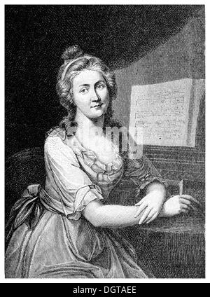 Charlotte von Kalb, illustrazione storico in Deutsche Literaturgeschichte o Letteratura Tedesca dal 1885 Foto Stock