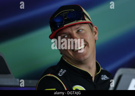 Maggiore noida, India. 24 ott 2013. Kimi Raikkonen (FIN), Team Lotus F1 - Formula1 nel Campionato del Mondo 2013 - Round 16 Indian Grand Prix al Buddh International Circuit, maggiore noida, India. © dpa picture alliance/Alamy Live News Foto Stock