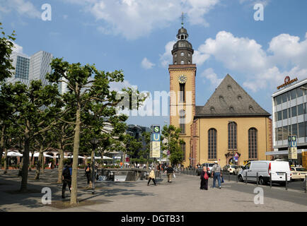 La Chiesa di Santa Caterina, a Hauptwache plaza, Frankfurt am Main, Hesse Foto Stock