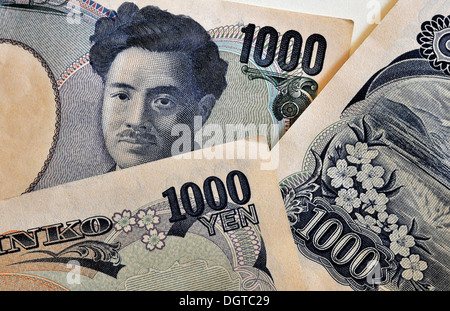 Note di 1000 yen Foto Stock