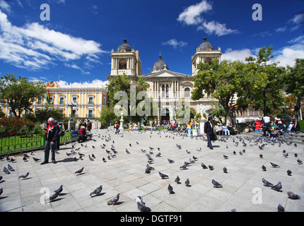 Plaza Murillo a La Paz, in Bolivia Foto Stock