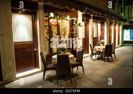 Vista esterna dell'Osteria di Santa Marina, Venezia, Italia. Foto Stock