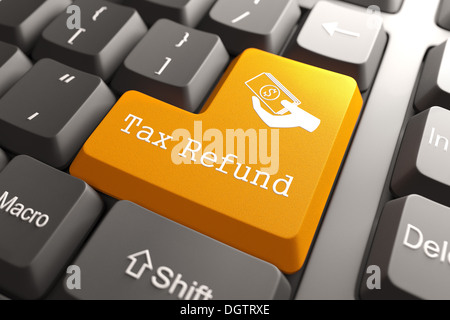 Tastiera con restituzione fiscale pulsante. Foto Stock