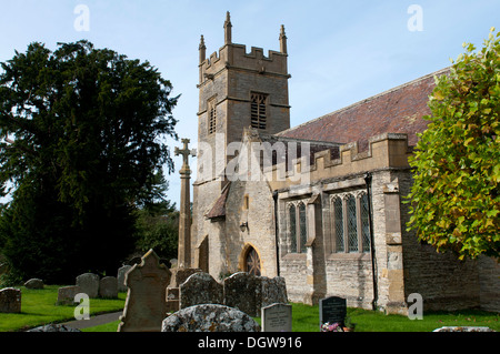 La Chiesa di San Nicola, Medio Littleton, Vale of Evesham, Worcestershire, Regno Unito Foto Stock