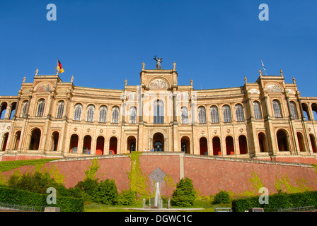 Maximilianeum, classicismo, democrazia, Stato bavarese il parlamento, Haidhausen, Monaco di Baviera, capitale, Alta Baviera, Baviera Foto Stock