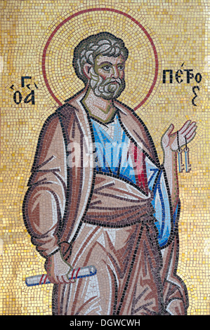Greco il cristianesimo ortodosso, mosaico, San Paolo, il Monastero Kykkos, Troodos, Cipro, Europa Foto Stock