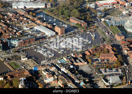 Vista aerea di Hull Marina, East Yorkshire Foto Stock