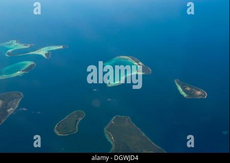Vista aerea, Russell Isole Isole Russell, provincia centrale, Isole Salomone Foto Stock