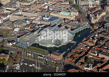 Vista aerea del Princes Quay Shopping Centre, Hull, East Yorkshire Foto Stock