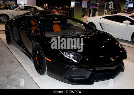 Lamborghini Aventador. Il 2013 Chicago Auto Show. Foto Stock