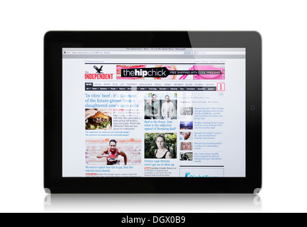 Gli indipendenti online il sito web di notizie sullo schermo di iPad Foto Stock