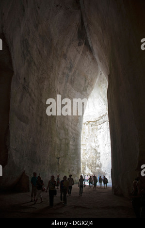 Grotto, Orecchio di Dionigi, parco archeologico Neapolis, Siracusa Siracusa, Sicilia, Italia, Europa Foto Stock