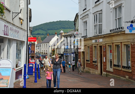 Nevill Street, Abergavenny, Monmouthshire, Wales, Regno Unito Foto Stock