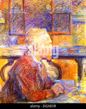 Ritratto di Vincent van Gogh - da Henri de Toulouse-Lautrec, 1887 Foto Stock