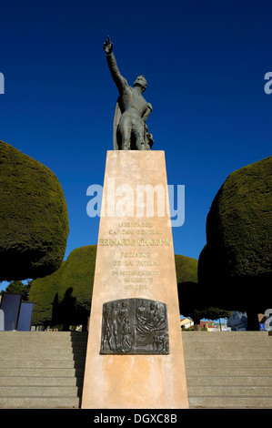 Monumento, Punta Arenas, Patagonia, Cile, Sud America Foto Stock