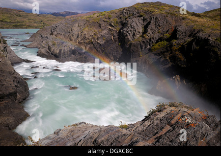 Salto Grande Cascata, Patagonia, Cile, Sud America Foto Stock