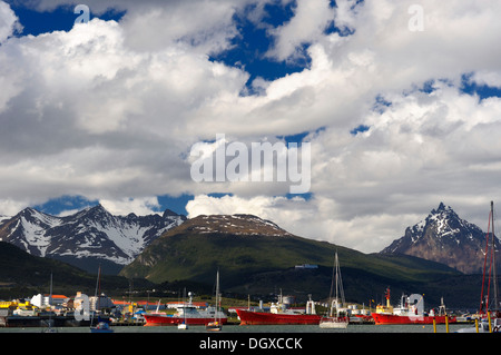 Ushuaia, Canale del Beagle, Tierra del Fuego, Patagonia, Argentina, Sud America Foto Stock