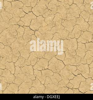 Suolo incrinato. Seamless Texture. Foto Stock