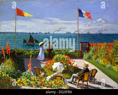 Il Giardino di Sainte-Adresse - di Claude Monet, 1867 Foto Stock