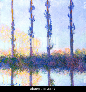 Quattro pioppi sulle rive del fiume Epte vicino a Giverny - di Claude Monet, 1891 Foto Stock