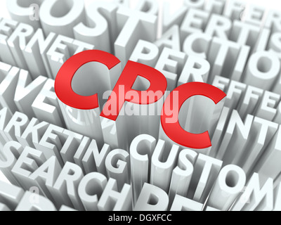 CPC. Il concetto Wordcloud. Foto Stock