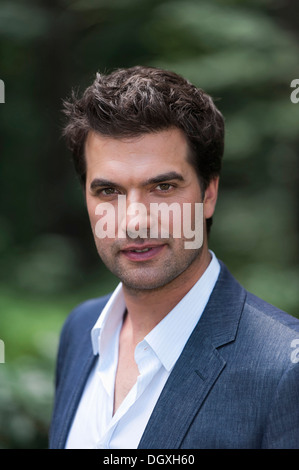 Attore Moritz Tittel a una foto chiamata per il sapone TV 'Sturm der Liebe" a Monaco di Baviera Foto Stock