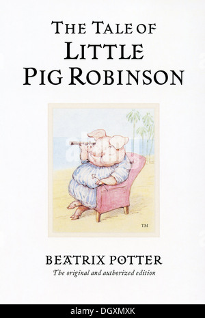 Beatrix Potter - La storia di porcellino Robinson per la copertina del libro, 1930 Foto Stock