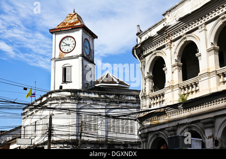 Vecchio edificio nella città di Phuket, Tailandia. Foto Stock